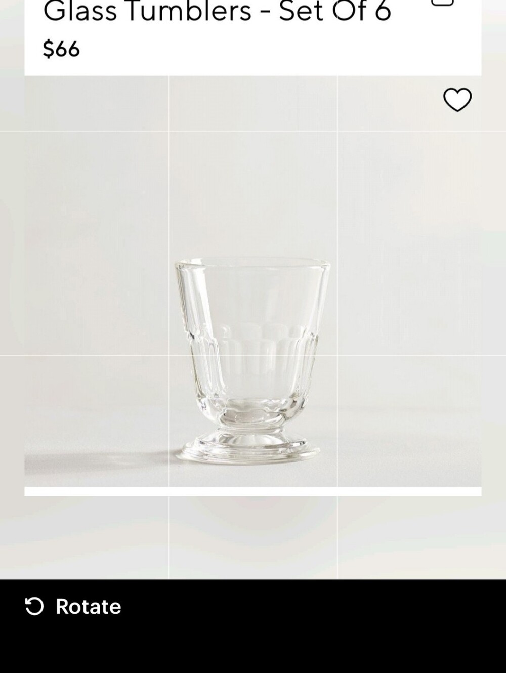 Clear Glass Pedestal Cup - Brand *New Set Of 6